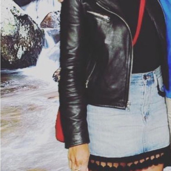 Black Leather Motorcycle Jacket from Gap - Picture 10 of 14